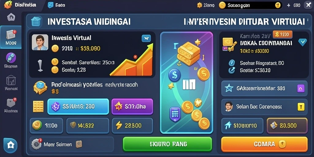 Tampilan awal DEWI5000 dengan opsi permainan yang menarik.